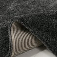 thumbnail image 6 of SAFAVIEH August Carlene Solid Plush Shag Area Rug, Charcoal, 3' x 3' Square, 6 of 8
