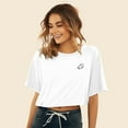 thumbnail image 4 of Dalix Ghost Embroidered Cropped Relaxed Cropped Soft Lightweight Loose T Shirt Womens in White 2XL XX-Large, 4 of 5