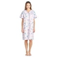 thumbnail image 5 of Casual Nights Women's Floral Woven Snap-Front Lounger House Dress, 5 of 5