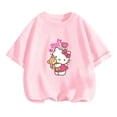 thumbnail image 2 of Camiseta de Anime Hello Kitty, conjuntos de camisetas para niños, moda para mujeres, ropa de manga corta para bebés, camisetas casuales de verano para miércoles, 2 of 5