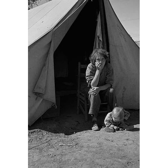 Eighteen year-old mother- Fine Art Canvas Print (20" x 30")