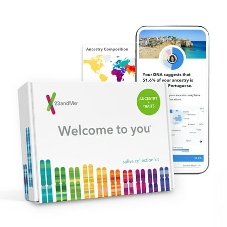 23andMe - Personal Ancestry + Traits Kit with Lab Fee (Best Genealogy Dna Test 2019)