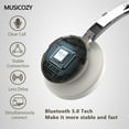 thumbnail image 5 of MUSICOZY Bluetooth Headset with Microphone, Wireless Headphones with Noise Cancelling Mic, 26hrs talktime, On Ear Headphones with Mic Mute for Mac/Laptop/Zoom/Teams/Call Center/Office/Home Gold, 5 of 7
