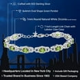 thumbnail image 2 of Gem Stone King 925 Sterling Silver Green Peridot Tennis Bracelet for Women (9.10 Cttw, Gemstone Birthstone, Oval 6X4MM, 7 inch Bracelet With 1 inch Extender), 2 of 5