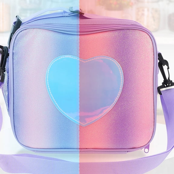 CHICHUMID Purple Portable Lunch Bag Lightweight One-Shoulder for Work and Picnic