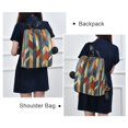 thumbnail image 4 of FORMRS Women's Travel Backpack Purse Anti-Theft Hidden Pockets Casual Shoulder Bag, Beige Geometric, 4 of 7