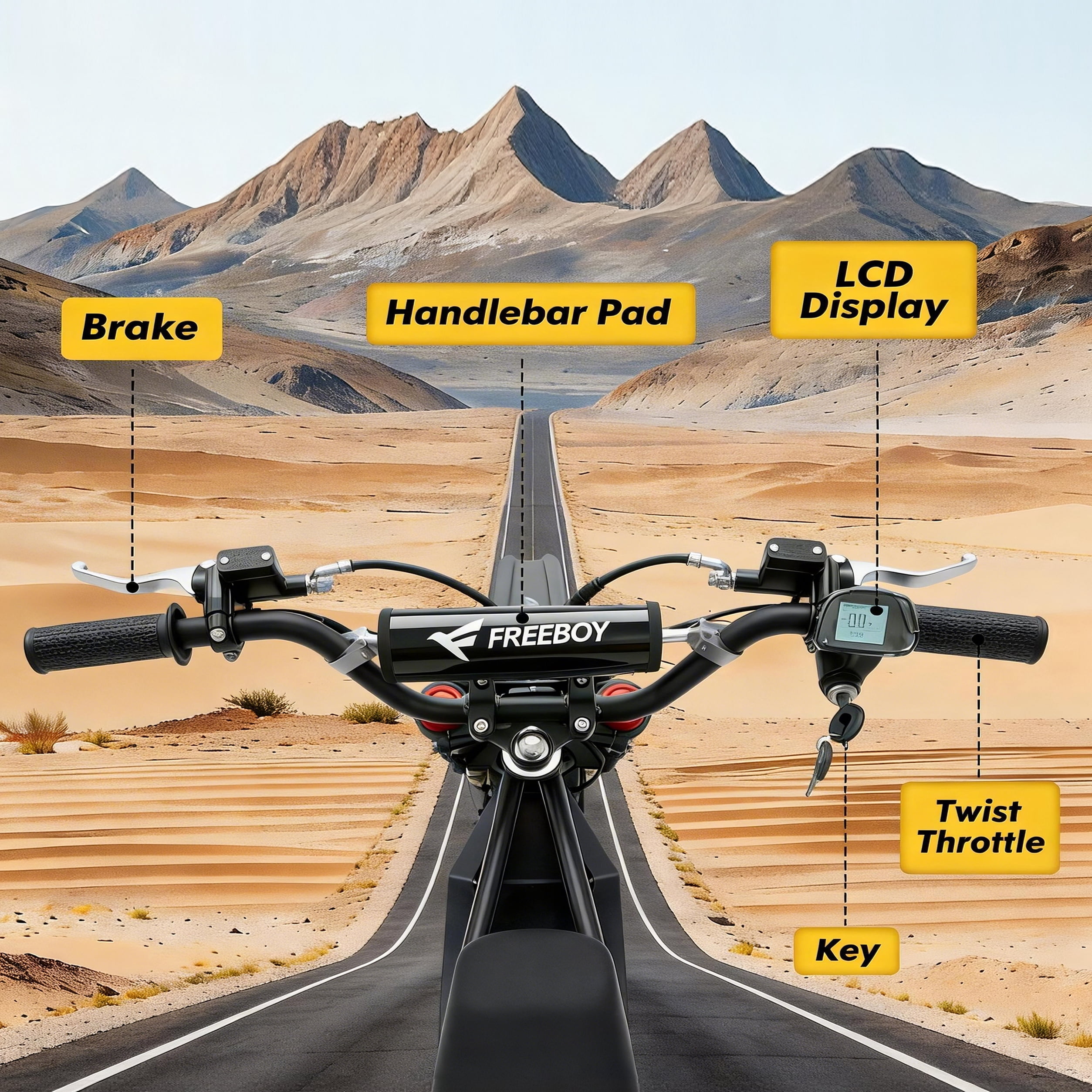 Electric Dirt Bike for Teens Adults, Rear hub Motor 3000W Peak, Electric Motorcycle 48V 30Ah Battery, 35 MPH Max Speed,  Dual Shock Absorbers