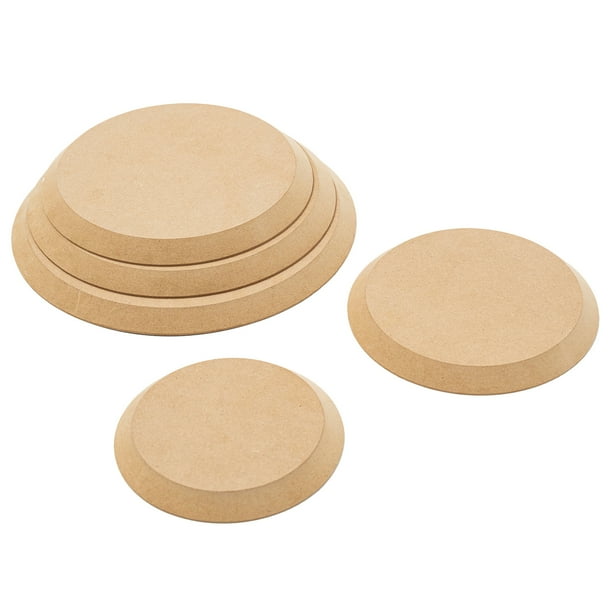 5 moldes de cerámica: moldes redondos de madera para arcilla, para cerámica artesanal - Molde para placas de cerámica y vajilla de arcilla.