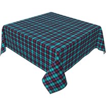 Square Tablecloth 60 x 60 Inch, Tartan Plaid Square Table Cloth Wipeable Table Cloths Holiday Tablecloth for Dining, Party, Buffet, Wedding