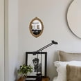 thumbnail image 3 of XIBUFE Oval Smallest Wall Mirror Resin Frame Size：12 X 8.3 " Mirror Vintage Hanging Mirrors for Bedroom Living-Room Dresser Decor Small Mirror for Wall Gold, 3 of 6