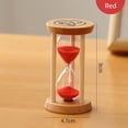 thumbnail image 1 of yeacher Hourglass Sand Timer 3 Minutes Sand Clock Round Watch Glass Wood Timer, 1 of 7