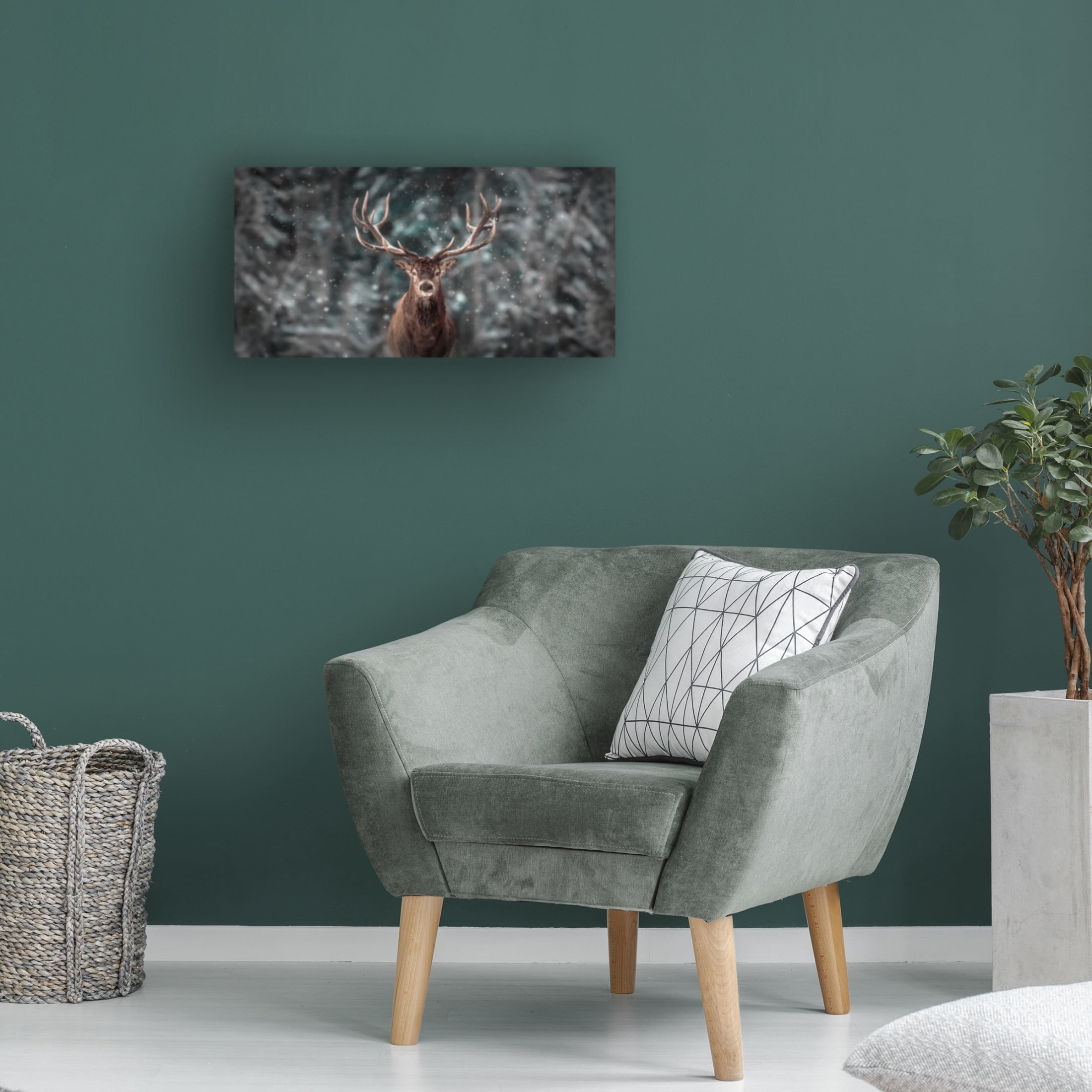 Trademark Fine Art Kim Lee Deer King Canvas Wall Art