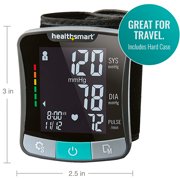 HealthSmart Digital Wrist Blood Pressure Monitor, Talking Function, 120-Reading Memory for 2 Users, FSA HSA Eligible