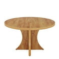 thumbnail image 3 of Barara King Dining Table, Kitchen Dining Table,Wood Dining Table, 47.24 Inches Round Kitchen Table for 4-6,Brown, 3 of 5
