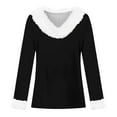 thumbnail image 4 of NMMUED Christmas Shirt Christmas Clothes for Women Going Out Tops for Women Christmas Tunics for Women Womens Graphic T Shirts Christmas Apparel for Women Cute Tops for Women Black XXL, 4 of 5