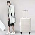 thumbnail image 2 of Carry on Luggage Set, 3pcs 20''/24''/28'' Fashion Lightweight Suitcase Travel Sets for Women, 3-in-1 Portable Trolley Case with Telescoping Handle, Outdoor Hardside Luggage Set, Beige, S9351, 2 of 10