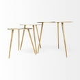 thumbnail image 5 of Mercana Reva I 24 x 21 Round Top Gold-Toned Metal Cast Aluminum Accent Table, 5 of 7