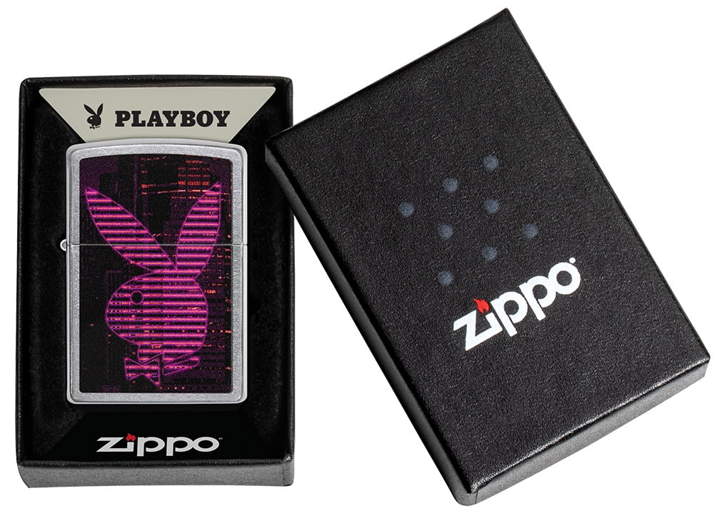 Zippo Playboy Rabbit Head Brushed Chrome Pocket Lighter - Walmart.com