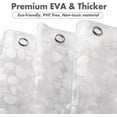 thumbnail image 3 of Shower Curtain Liner Waterproof, 8G Thick EVA, Heavy Duty with Magnets, 3D Pebble Bath for Stall, Bathtubs Bathroom, 72 x 72, 12 Hooks, 3 of 4