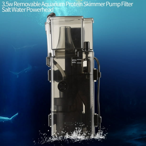 Estink Fish Tank Protein Skimmer, Large Capacity Plastic Aquarium Protein Skimmer, 3.5w Removable For Saltwater Aquariums Fish Tank Fish Pond Aquacult