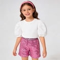 thumbnail image 2 of XIYON Shorts For Girls Sequin Pants For Girls Glam Party Outfit Summer Scale Design Elastic Waist Playful Shorts Fashion Trousers 9-10 Years, 2 of 4