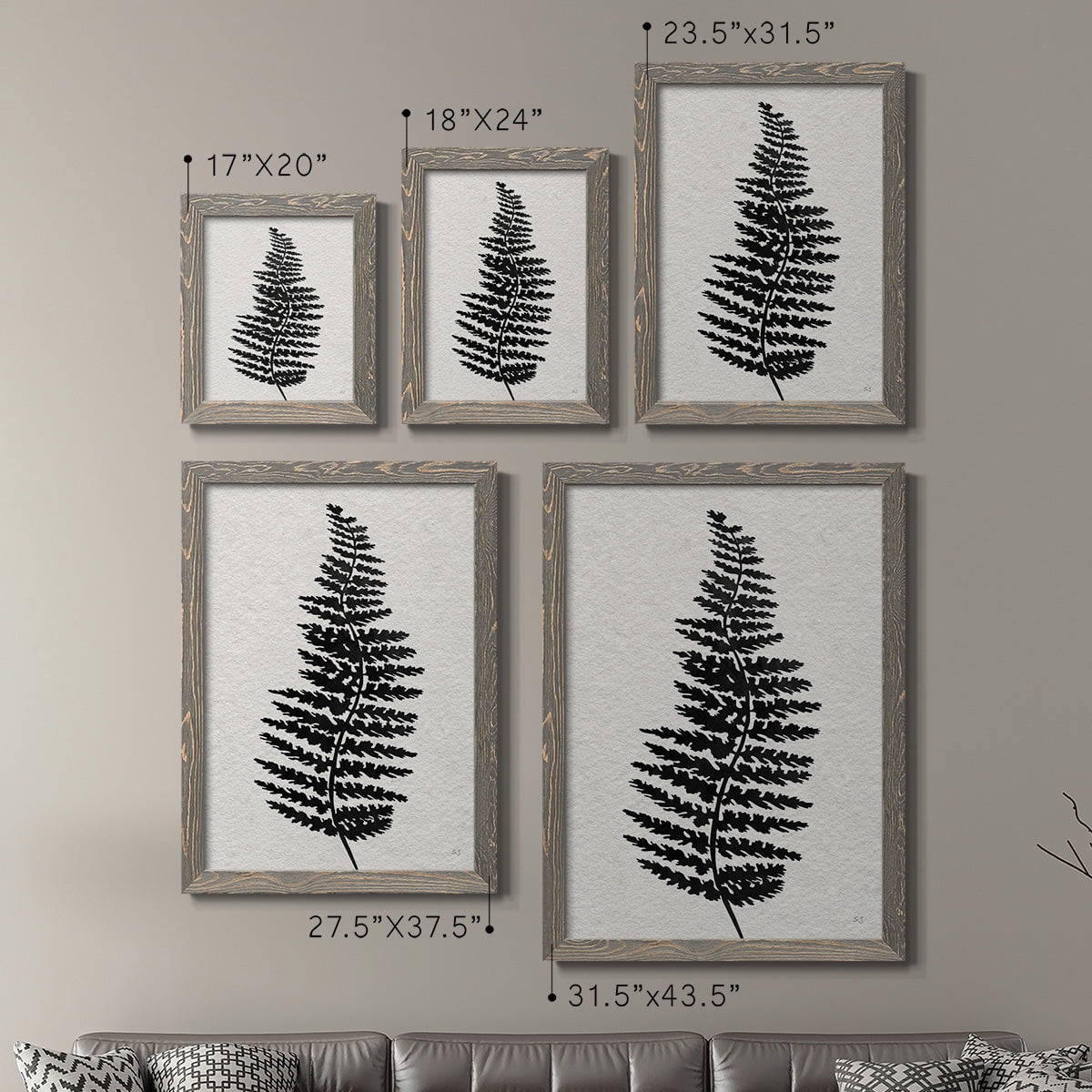 Forest Fern III - Premium Framed Canvas 2 Piece Set - Ready to Hang