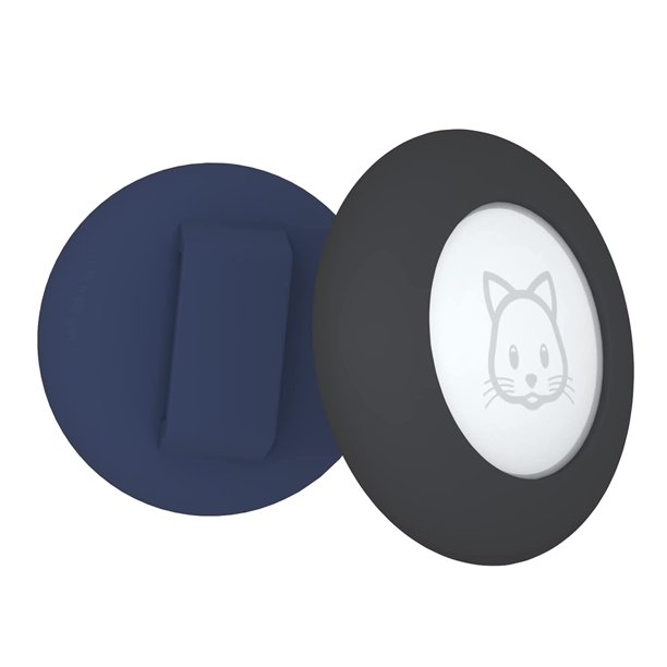 Soporte para Collar de , para Air Tag Collar Holder Compatible con GPS Tracker, Paquete de 2 Fundas Negro y Azul