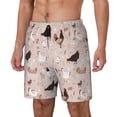 thumbnail image 2 of Haiem Funny Chicken Mens Swim Trunks with Compression Liner 2 in 1 Swimming Shorts Stretch Swimwear Quick Dry,Board Shorts-Medium, 2 of 9