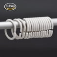 thumbnail image 2 of 30-Pack Bath Draping Loop Clamp Sliding: Easy-to-Use Hooks for Curtains and More - Weiß, 2 of 7