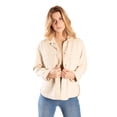 thumbnail image 1 of Chamarra de mezclilla oversize JEANSWEST corte camisero beige 4127c m, 1 of 4