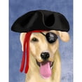 thumbnail image 3 of Fab Funky 15x18 Black Modern Framed Museum Art Print Titled - Yellow Labrador Pirate, 3 of 5