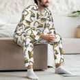 thumbnail image 7 of Salouo Funny Excavator Print Button-Front Long Sleeve Pajama Set for Men, Soft 2Pjs Men's Long Sleeve Sleepwear-Medium, 7 of 7