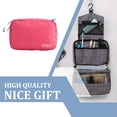 thumbnail image 4 of Yuarrent Bolsa colgante de viaje para almacenamiento de maquillaje, bolsa de transporte multifuncional para cosméticos, Maleta de ducha para mujer, Almacenamiento y organización del hogar Rosa Yuarrent  HA077442-02, 4 of 6