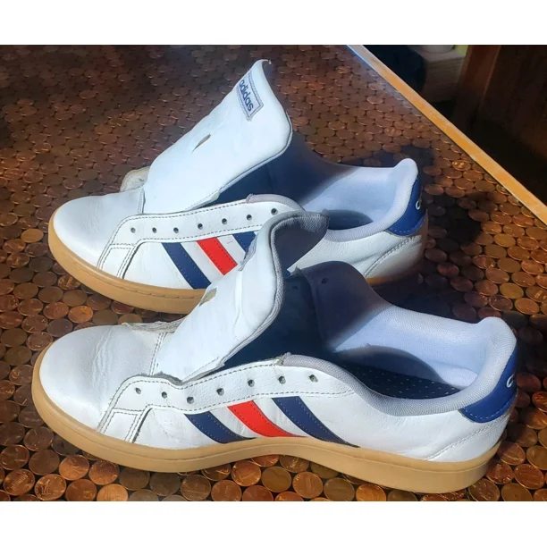 Adi - das red white blue sneakers trainers grand court Casual Mod Soccer Sports