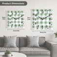 thumbnail image 5 of Sage Green Checkered Wooden Wall Clock Silent Non Ticking, Green White Buffalo Plaid Square Wall Clocks Battery Operated, Decor Clock for Home Office, Living Room, Kitchen, 10 Inch, 5 of 9