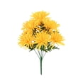 thumbnail image 2 of Weather Resistant Artificial Chrysanthemum, 6 Head Fake Memorial Flowers for Outdoor Cemetery Grave Decoration, 2 of 7