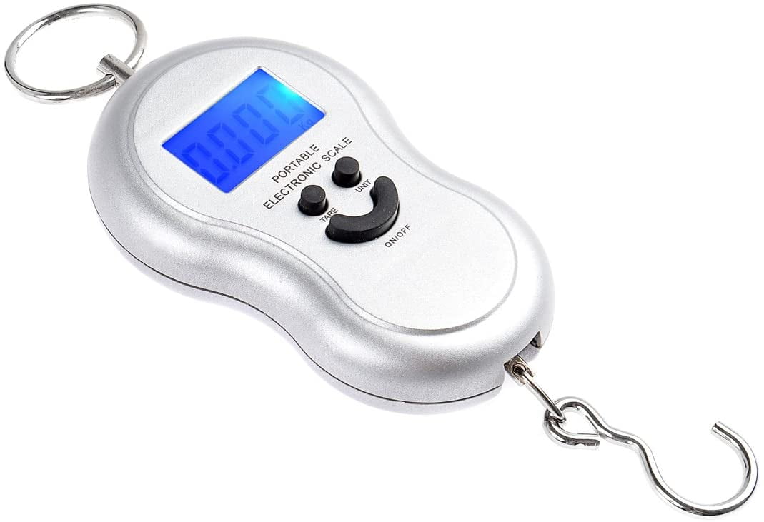 NUTRI FIT Digital Luggage Scale Portable Hanging Scale 165lb/75kg with  Backlit LCD