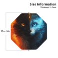 thumbnail image 2 of Bingfone Vintage Red And Blue Fire Cat Leather Drinks Coasters with Set of 6,Suitable for Home Kitchen,Coffee Cup Coasters Home Gift, 2 of 7