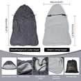 thumbnail image 2 of Orzbow Funda portabebés de invierno con capucha desmontable, impermeable y resistente al viento, con bolsillos grandes, universal para portabebés y taburete de cintura para bebé, con bolsa de almacena, 2 of 5