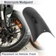 thumbnail image 3 of Guardabarros de motocicleta de plástico único, guardabarros delantero, protector contra salpicaduras, cubierta de rueda, 1 juego negro 02 con herramienta de instalación y tornillos de montaje 22x11cm, 3 of 6