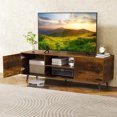thumbnail image 4 of Costway TV Stand for 60" TVs Mid Century Modern Media Console Table with Adjustable Shelf Brown, 4 of 10