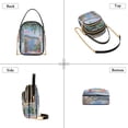 thumbnail image 3 of FORMRS Crossbody Bag for Women Quilted Travel Shoulder Cell Phone Purse with Chain Strap Handbag, Blue Floral Window, 3 of 7