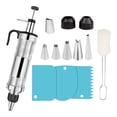 thumbnail image 4 of Luzkey 13 Pieces Stainless Steel Icing Cake Decorating Set, Biscuit Maker, Easy to Clean, Versatile Cookie Press Set, for DIY Baking, 4 of 8