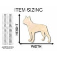 thumbnail image 2 of Unfinished Wood Boston Terrier Dog Shape - Animal - Pet - Craft - up to 46" DIY 46" / 3/4", 2 of 3