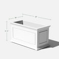 thumbnail image 4 of Veradek Brixton Long Planter Box 33" Plastic Planter - White, 4 of 9