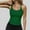 Green, variant on Women Spaghetti Strap Scoop Neck Ribbed Tank Tops Slim Fitted Cotton Camisole Basic Sleeveless Layering Shirts