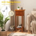 thumbnail image 4 of Furnibear 2 Tier Slim Nightstand Bedside Table with Drawer Shelf, Natural, 4 of 11