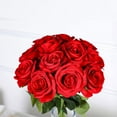 thumbnail image 5 of Tkrady 12PCS Artificial Silk Flowers Realistic Roses Bouquet Long Stem for Home Wedding Decoration Party (A-Red), 5 of 6