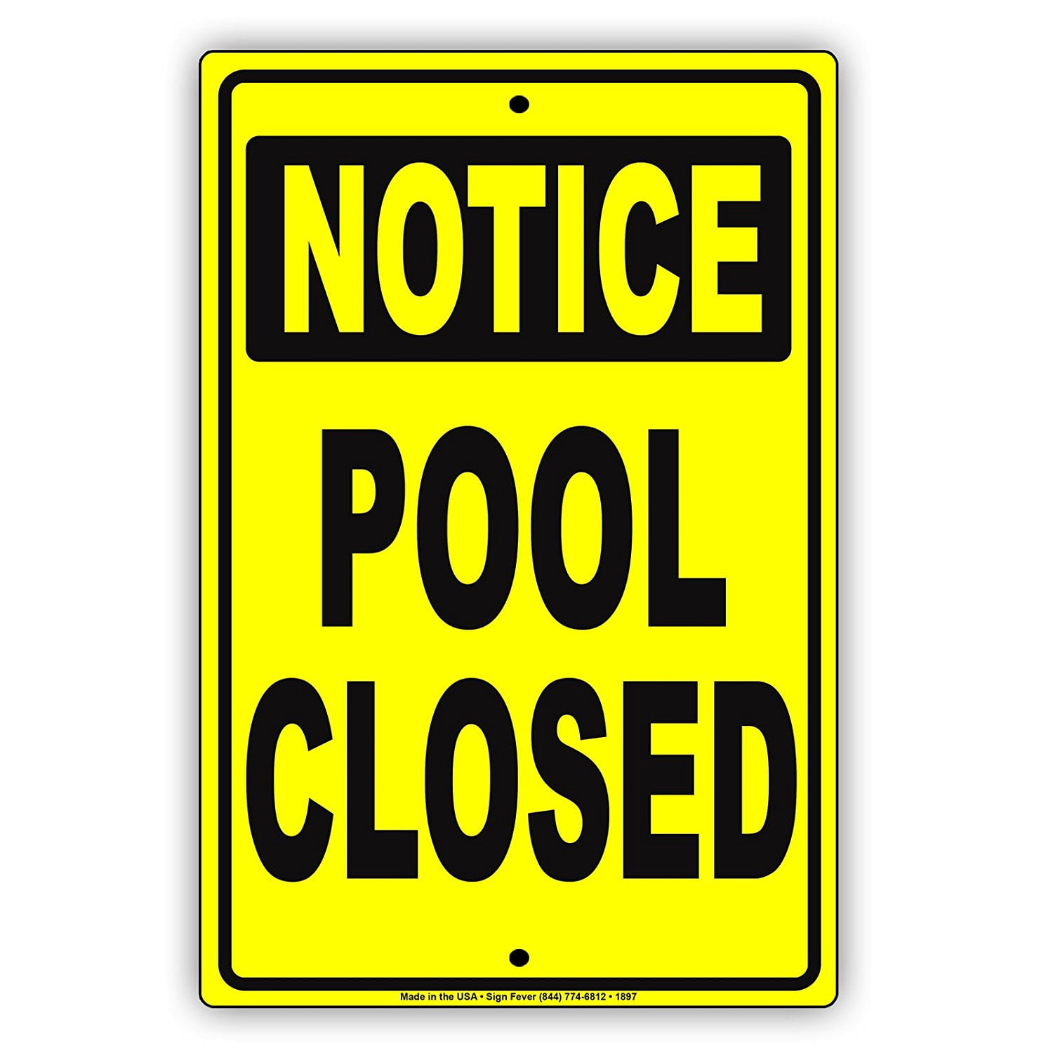 Notice Pool Closed Recreation Safety Restriction Alert Attention