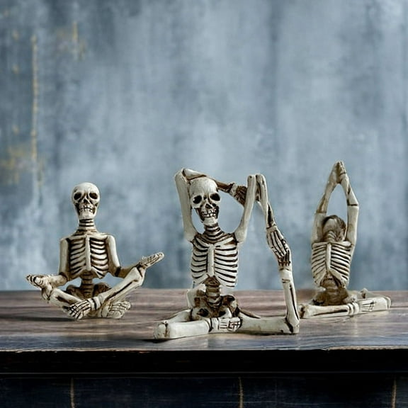 Resin Handicraft Ornaments Yoga Skull Character Ornament Crafts Skeleton Human Body Home Decoration